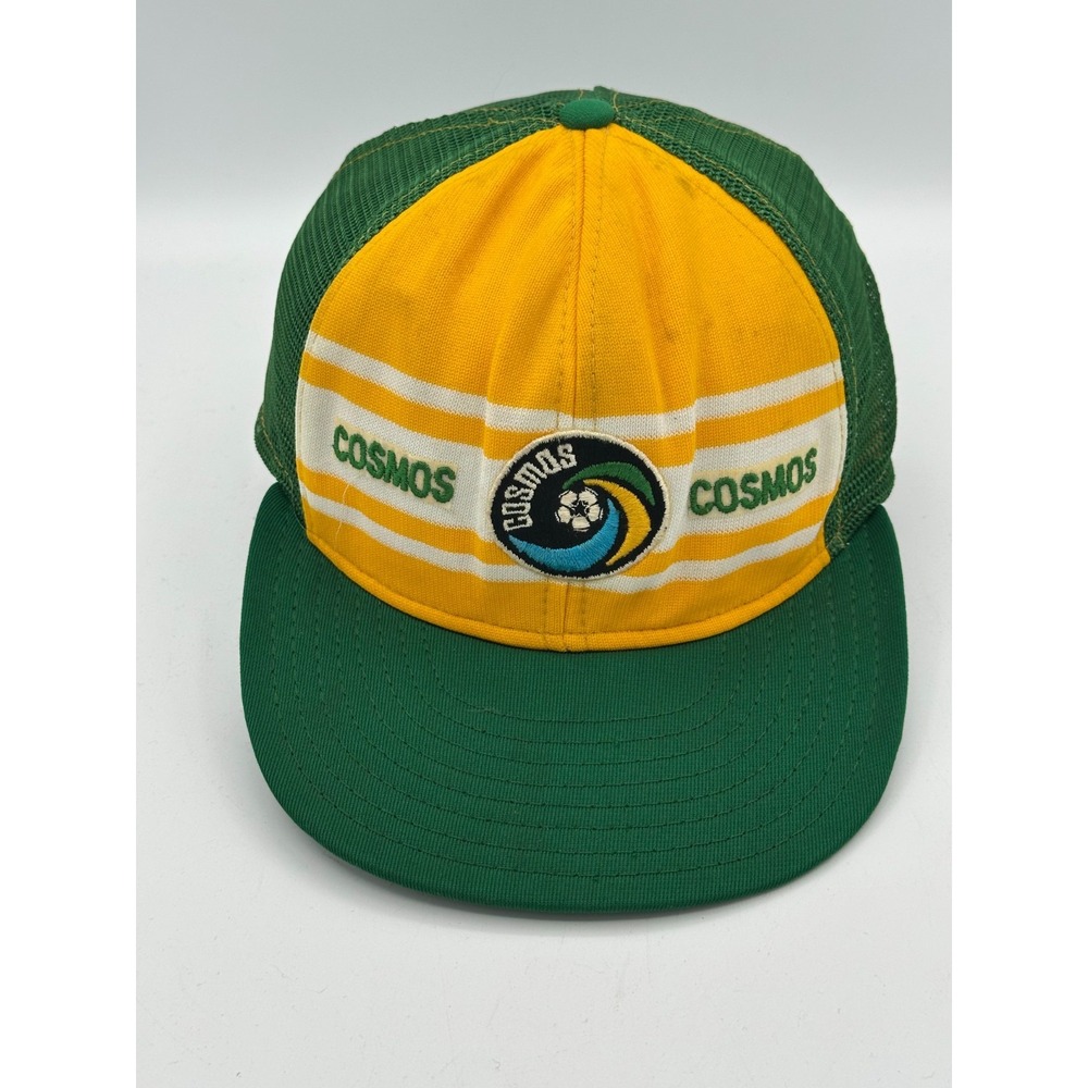 Vintage 70s 80s New York Cosmos NASL AJD USA Snapback Trucker Hat Soccer